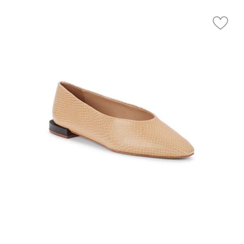 Saks Fifth Avenue Croc Flats Size 10 NWT